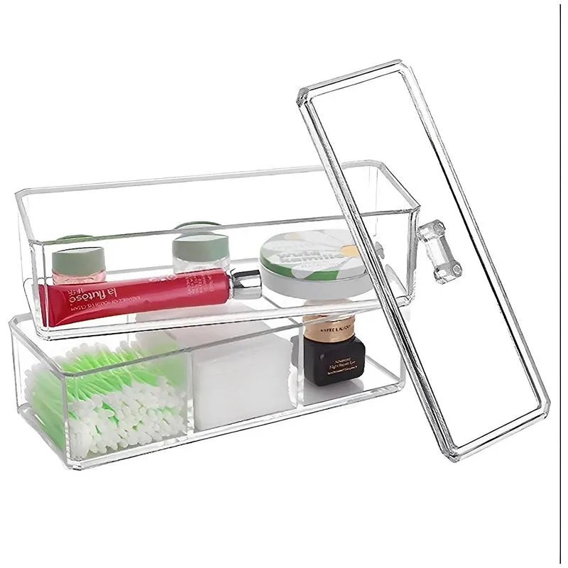 2-Piece Stackable Makeup Cosmetic Organizer -8036