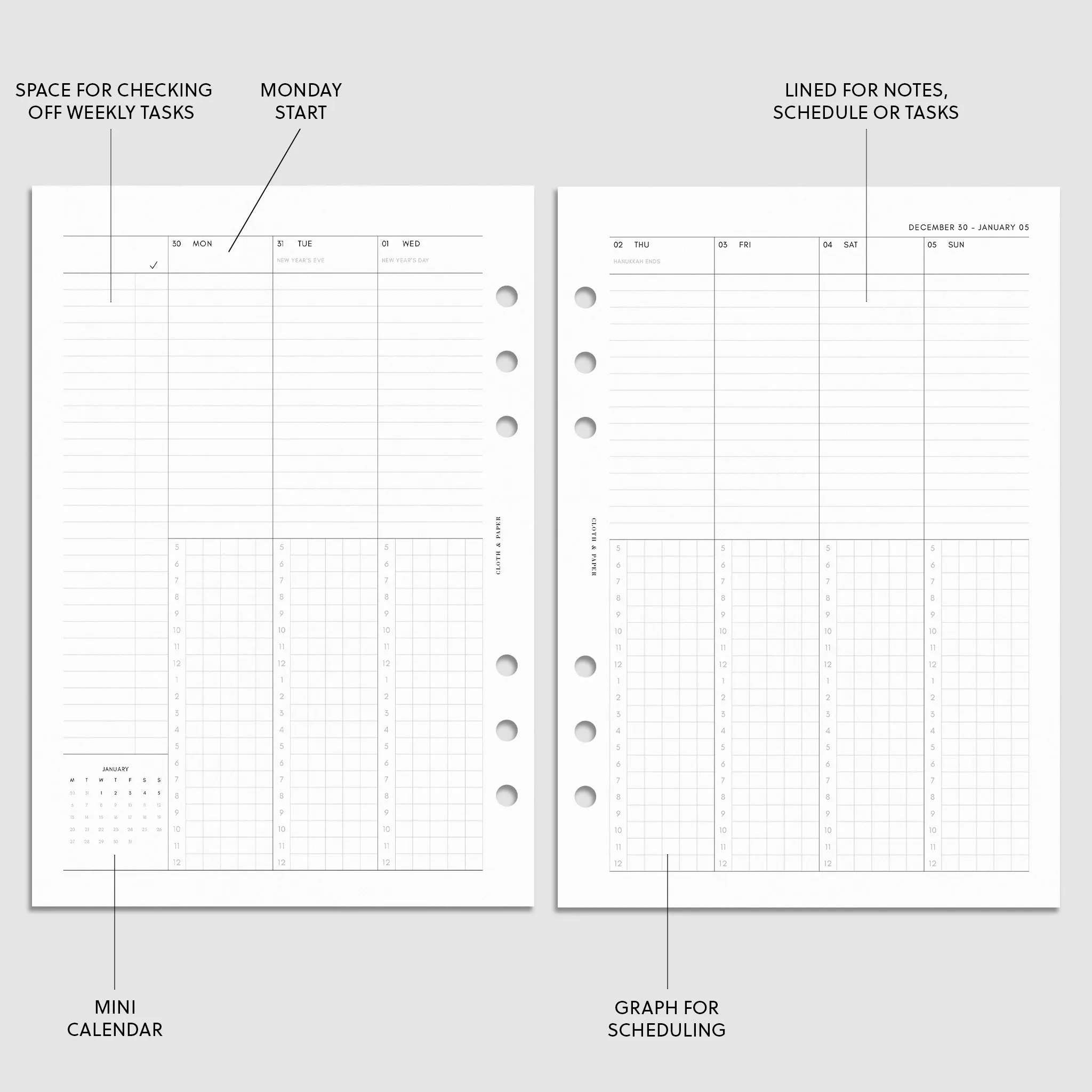 2025 Planner Bundle | Weekly Schedule | Monday Start