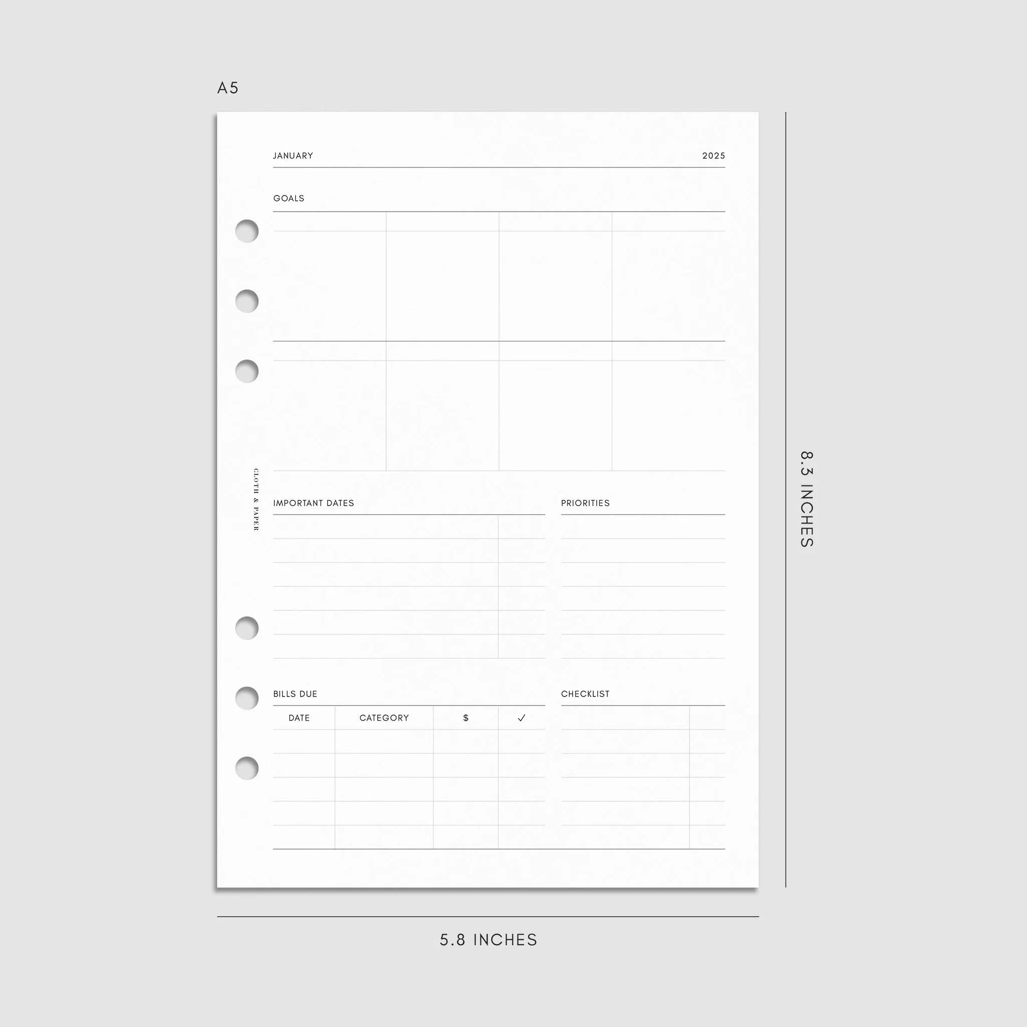 2025 Planner Bundle | Weekly Schedule | Monday Start