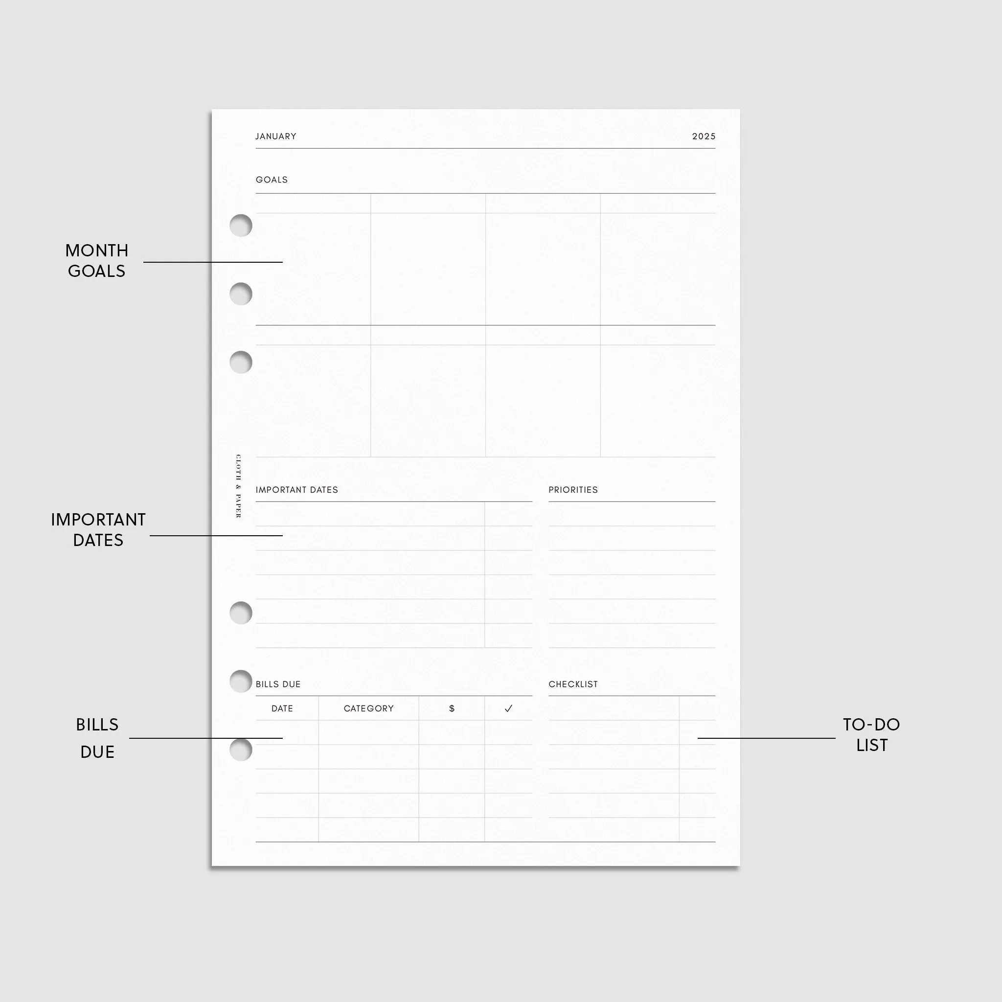 2025 Planner Bundle | Weekly Schedule | Monday Start