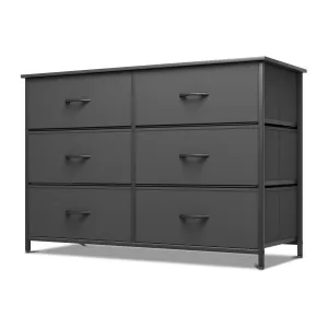 28.5" Height Dresser - 6 Fabric Drawer- Metal Frame - MDF Top