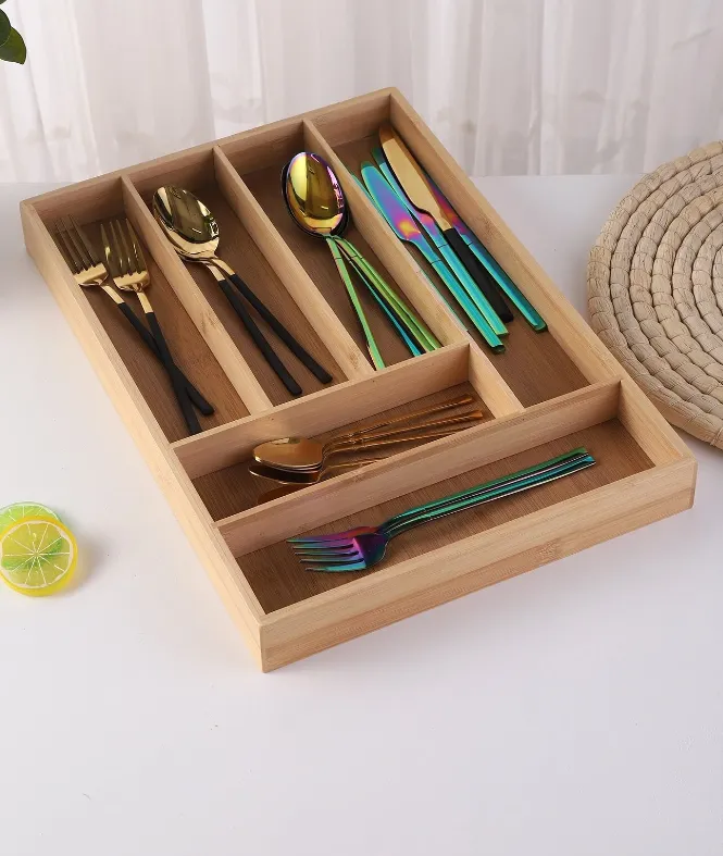 29X4.6X44Cm Bamboo Cutlery Drawer Organiser N804137