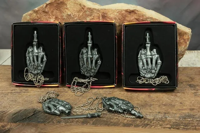 6 lot Bone Finger neck Knife with Necklace