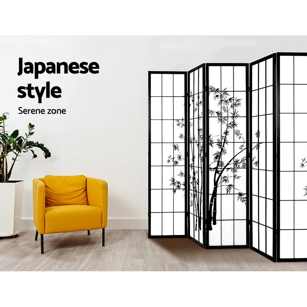 8-Panel Bamboo Room Divider, Foldable, Japanese Style - Artiss