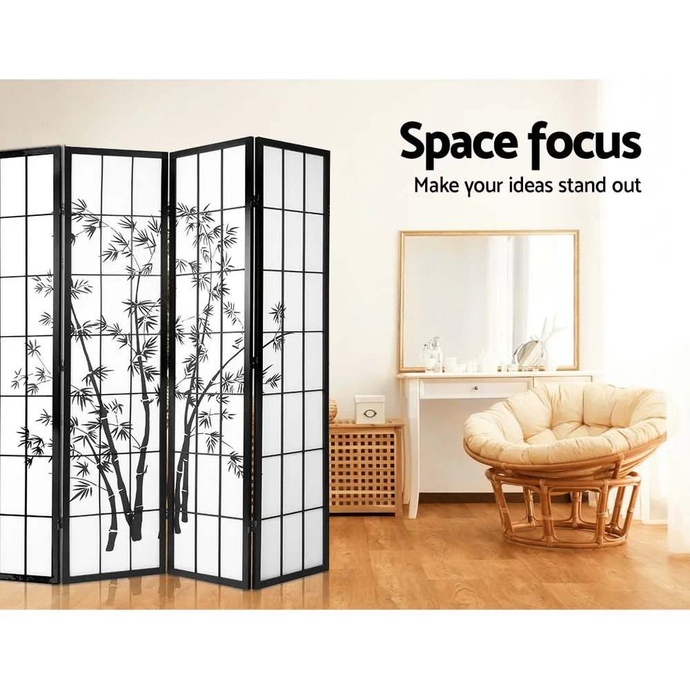 8-Panel Bamboo Room Divider, Foldable, Japanese Style - Artiss