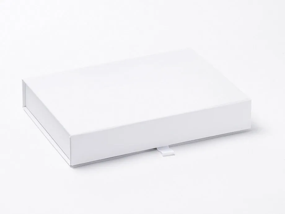 A5 Shallow White Luxury Gift box with magnetic closure (Pack of 12)