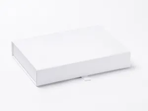 A5 Shallow White Luxury Gift box with magnetic closure (Pack of 12)