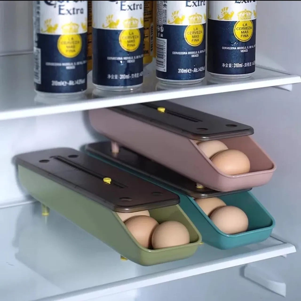 Automatic Rolling Egg Storage Box Ib-257 Green