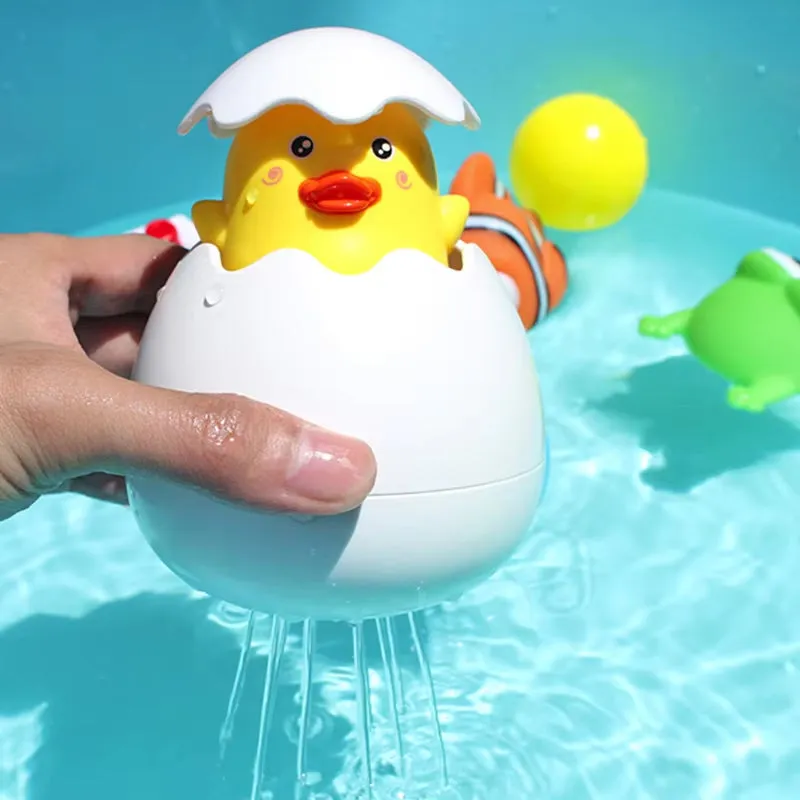 Baby Bathing Toy Kids Cute Duck Penguin Egg Water Spray Sprinkler Bathroom Sprinkling Shower Swimming Water Toys for Kids Gift