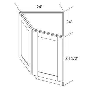 Base End Kitchen Cabinet BECF24 Shaker Toffee 24 in. width 34.5 in. height 24 in. depth