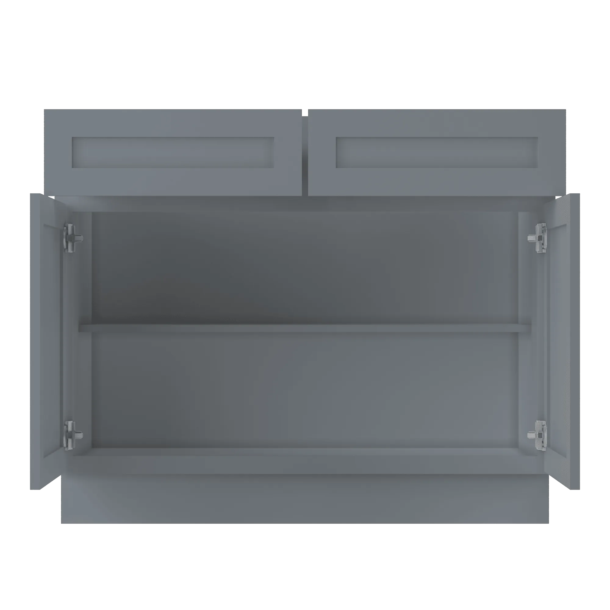 Base Kitchen Cabinet B42 Colonial Gray LessCare 42 in. width 34.5 in. height 24 in. depth