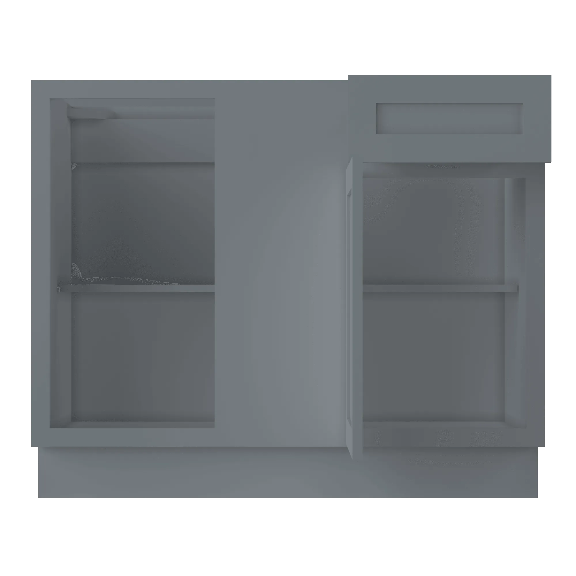 Blind Corner Base Kitchen Cabinet SCB42 Colonial Gray LessCare 42 in. width 34.5 in. height 24 in. depth