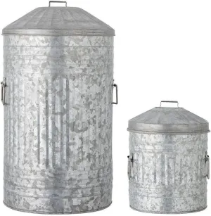 Bloomingville Delina Bucket, Grey, Galvanized Metal