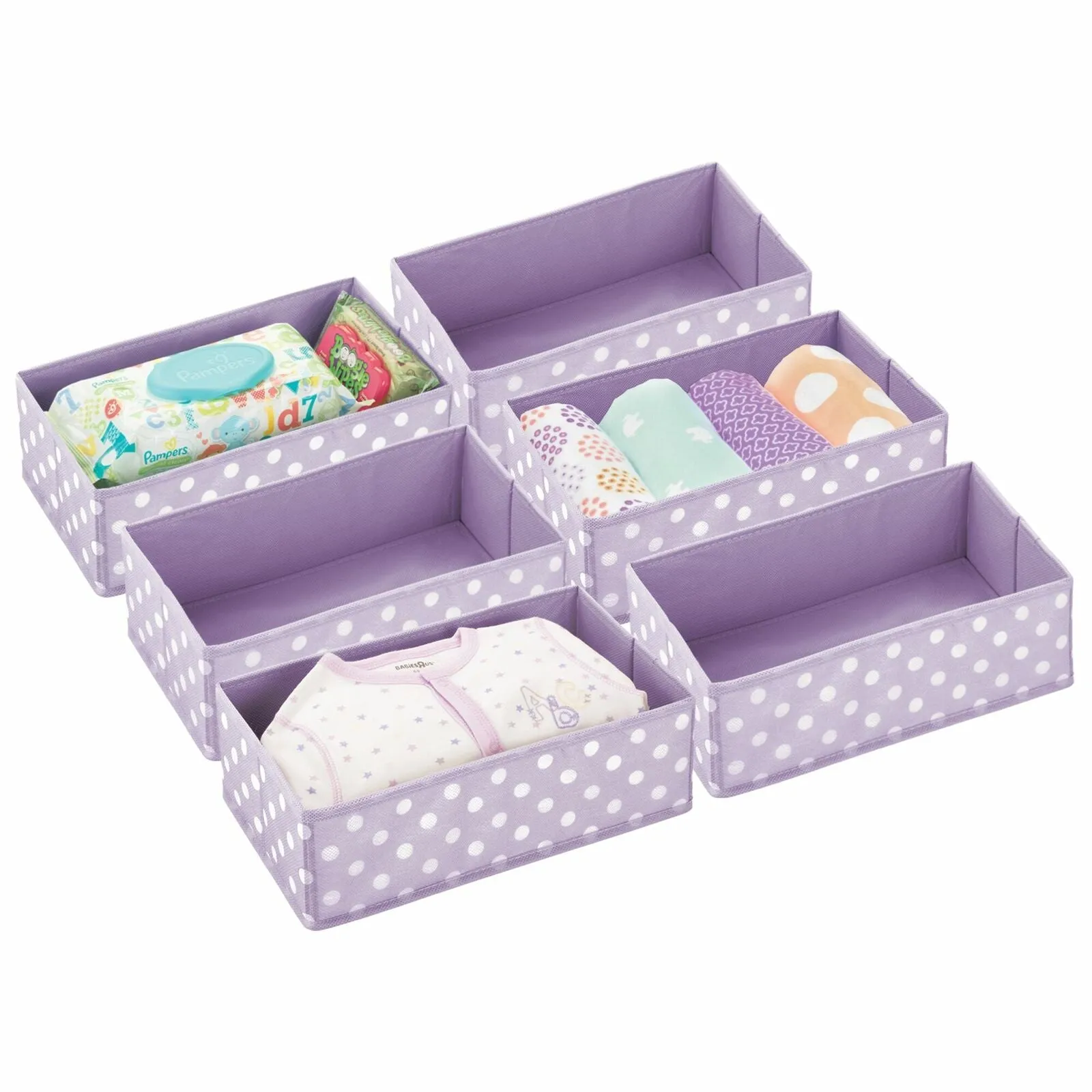 BlushBees® Kids Fabric Dresser Drawer/Closet Storage Organizer Bin, 6 Pc Pack