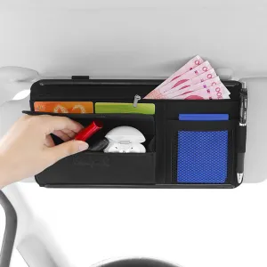 Car Sun Visor Organizer Glasses Case Storage Bag