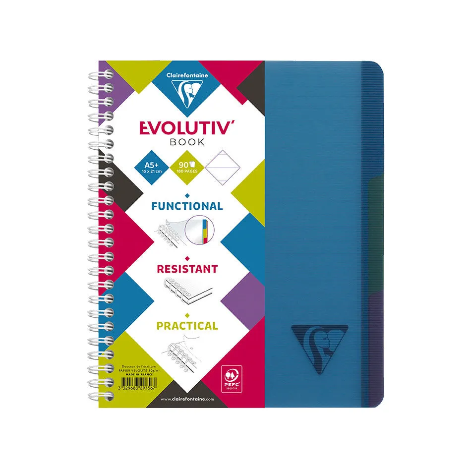 Clairefontaine Linicolor Wirebound Notebook A5   3 Removable Dividers