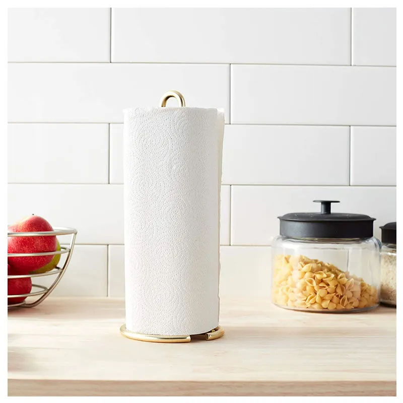 Countertop Golden Metal Kitchen Paper Towel Holder Amp-Hygm2