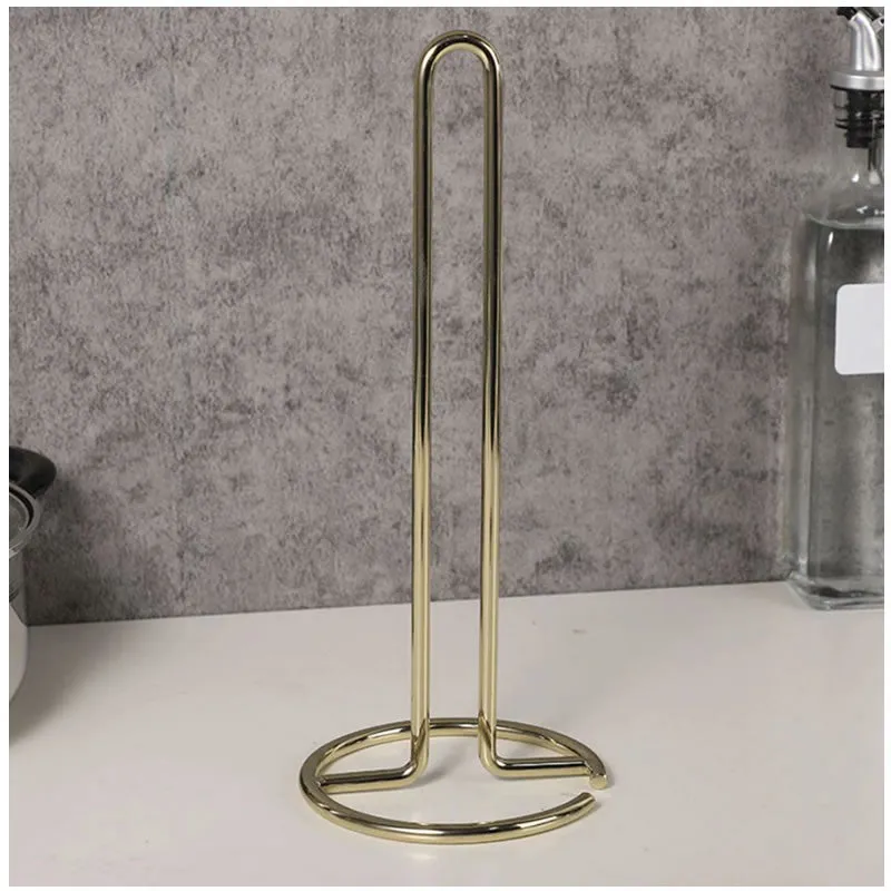 Countertop Golden Metal Kitchen Paper Towel Holder Amp-Hygm2