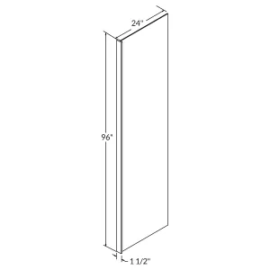 End Panel Molding PREPRP1.596 Colonial Gray LessCare 0.5 in. width 96 in. height 24 in. depth