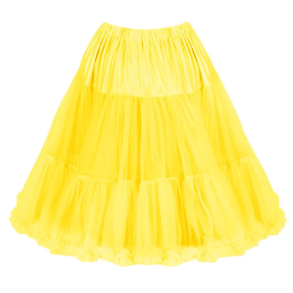 EXTRA VOLUME Yellow Net Vintage Rockabilly 50s Petticoat Skirt