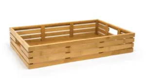 FOH Buffetware, Full Size Bamboo Basket, Shallow, 2 ct