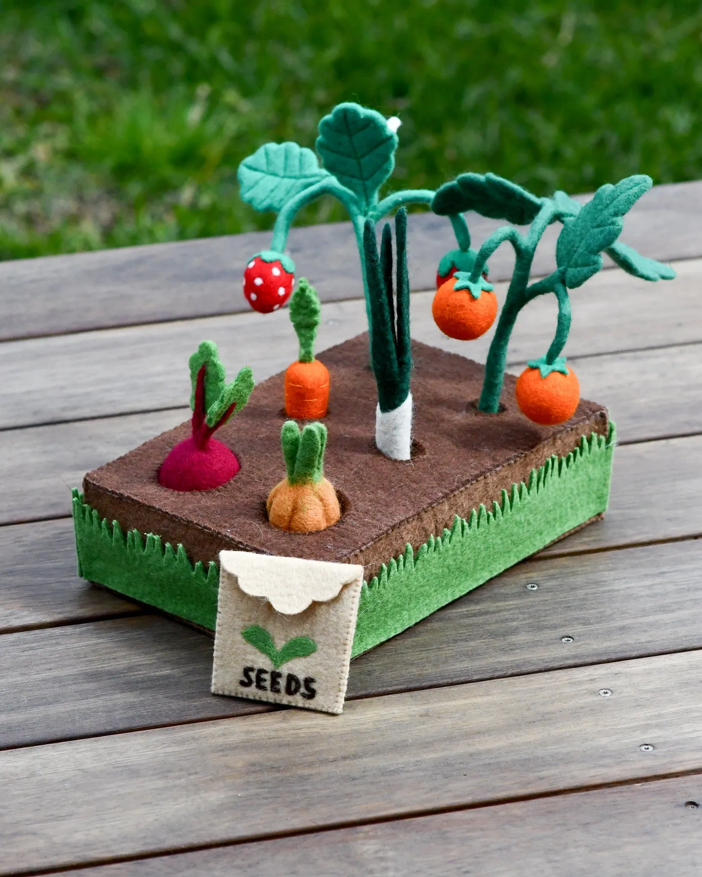 Grow Your Own Garden - Felt Planter Box with Sprouts and Vegetables