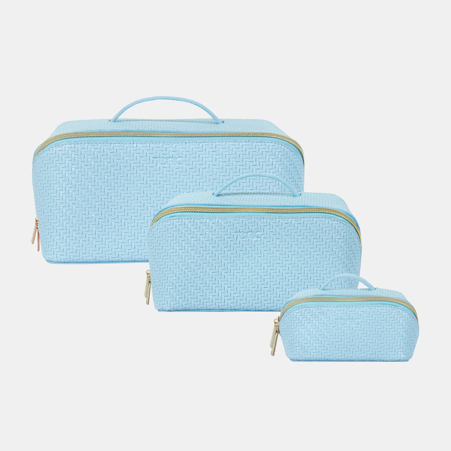 Herringbone Beauty Bag Trio