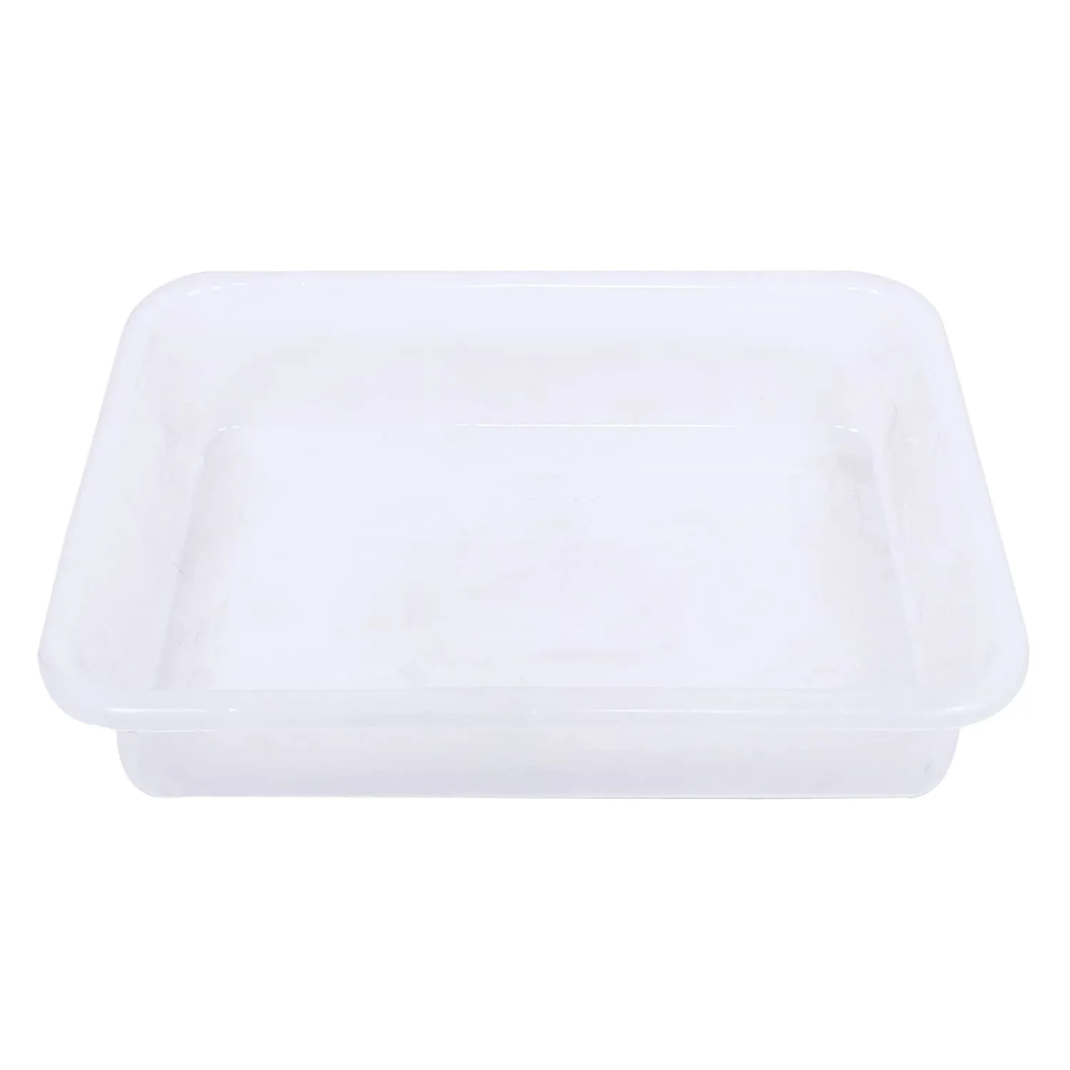 Kuber Industries Storage Tray|Versatile Plastic Storage Organizer|Rectangular Tray for Kitchen Storage|Storage Tray for office|Exel Tray 555 (Transparent)