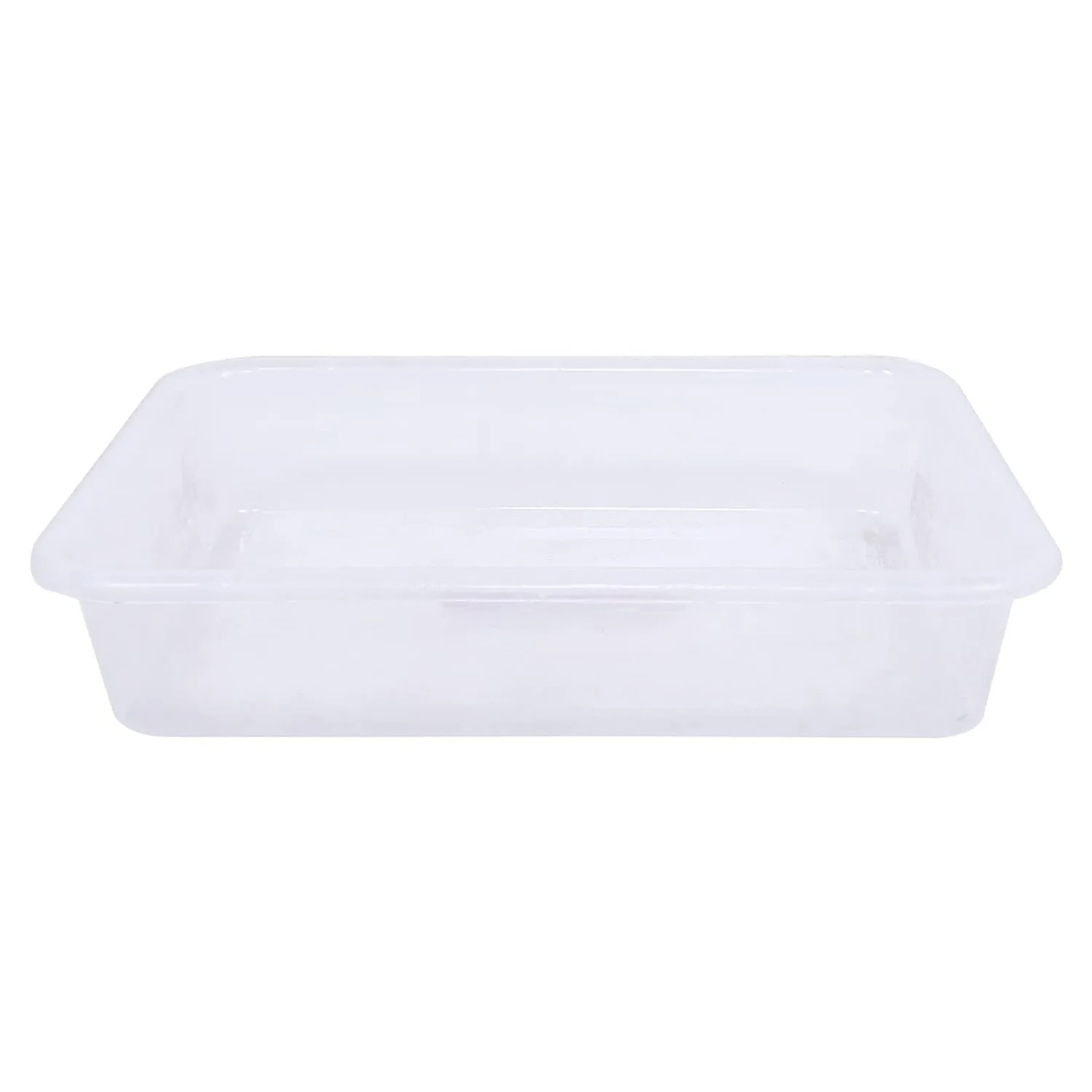 Kuber Industries Storage Tray|Versatile Plastic Storage Organizer|Rectangular Tray for Kitchen Storage|Storage Tray for office|Exel Tray 555 (Transparent)