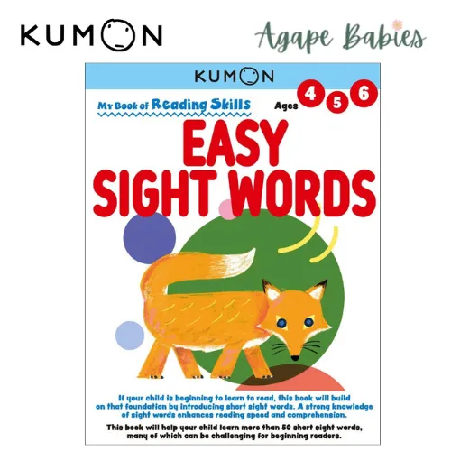 Kumon My Book of Reading Skills: Easy Sight Words