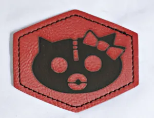 Leather Patches - Hello Kinky!   Baby Girl and Naughty Girl Patches!