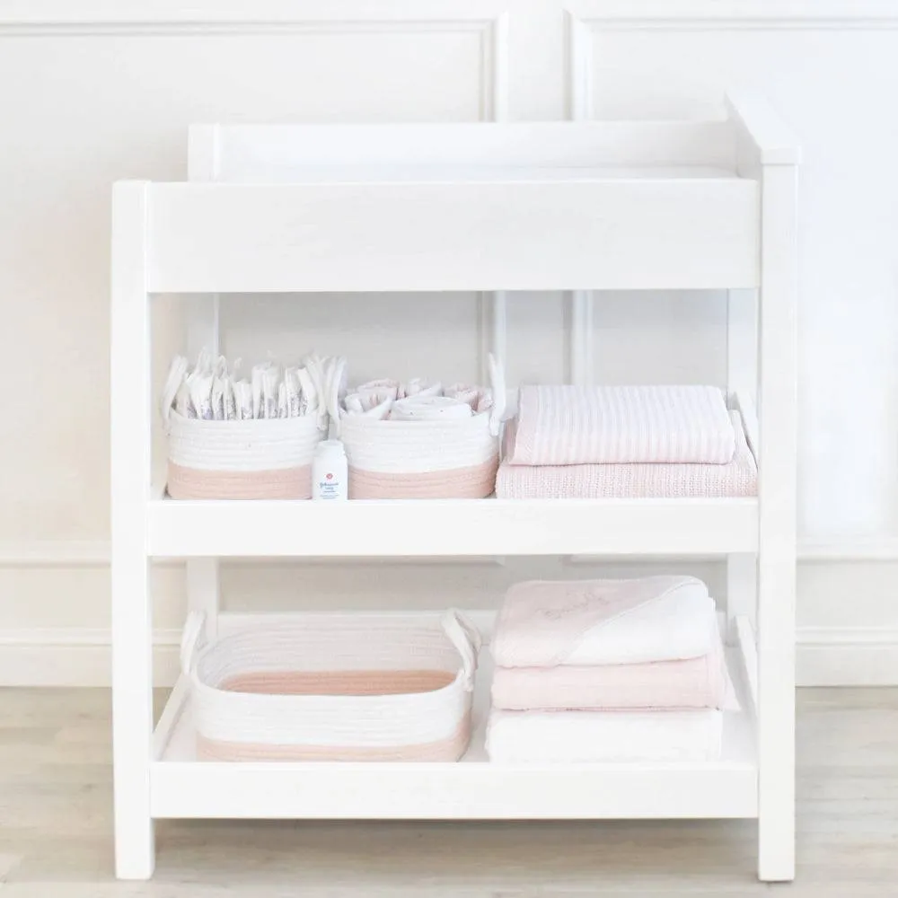 Living Textiles | 3pc Storage Set - Blush/white