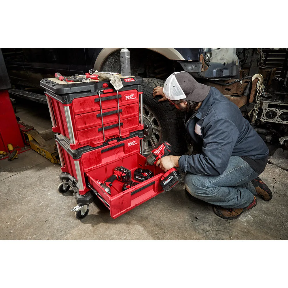 Milwaukee 48-22-8442 PACKOUT 2 Drawer Durable Tool Box w/ 50lbs Capacity