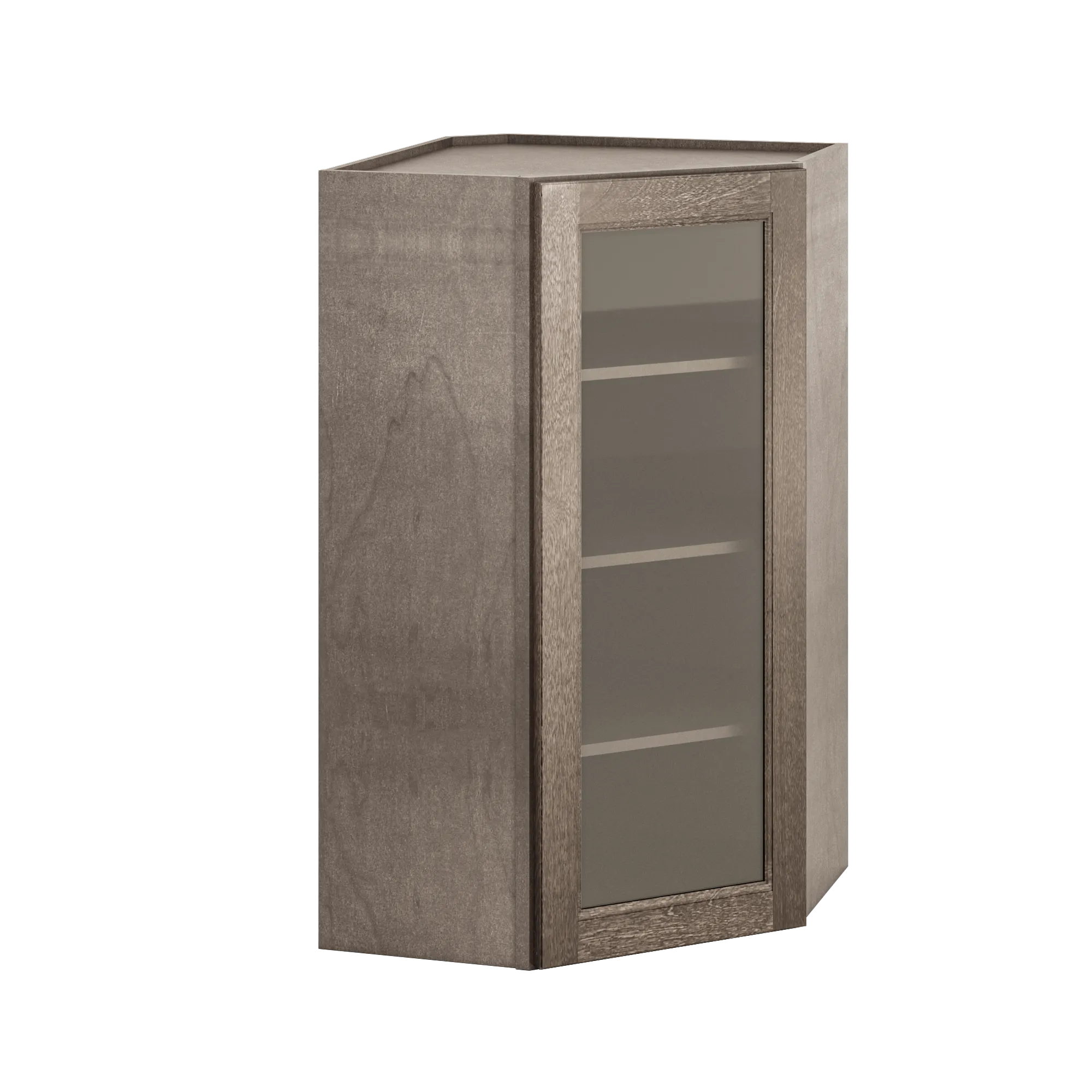 Mullion Diagonal Corner Wall Kitchen Cabinet DCMD2442 Milan Slate 24 in. width 42 in. height 12 in. depth