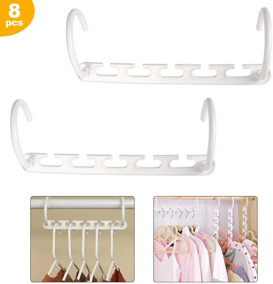 Multifunctional Space Saver 8-Pack Clothes Hangers