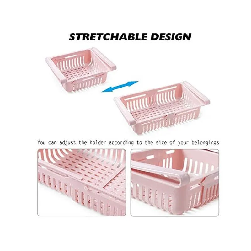 Multipurpose Expandable Drawer Shelf/Rack Ib-118 Pink