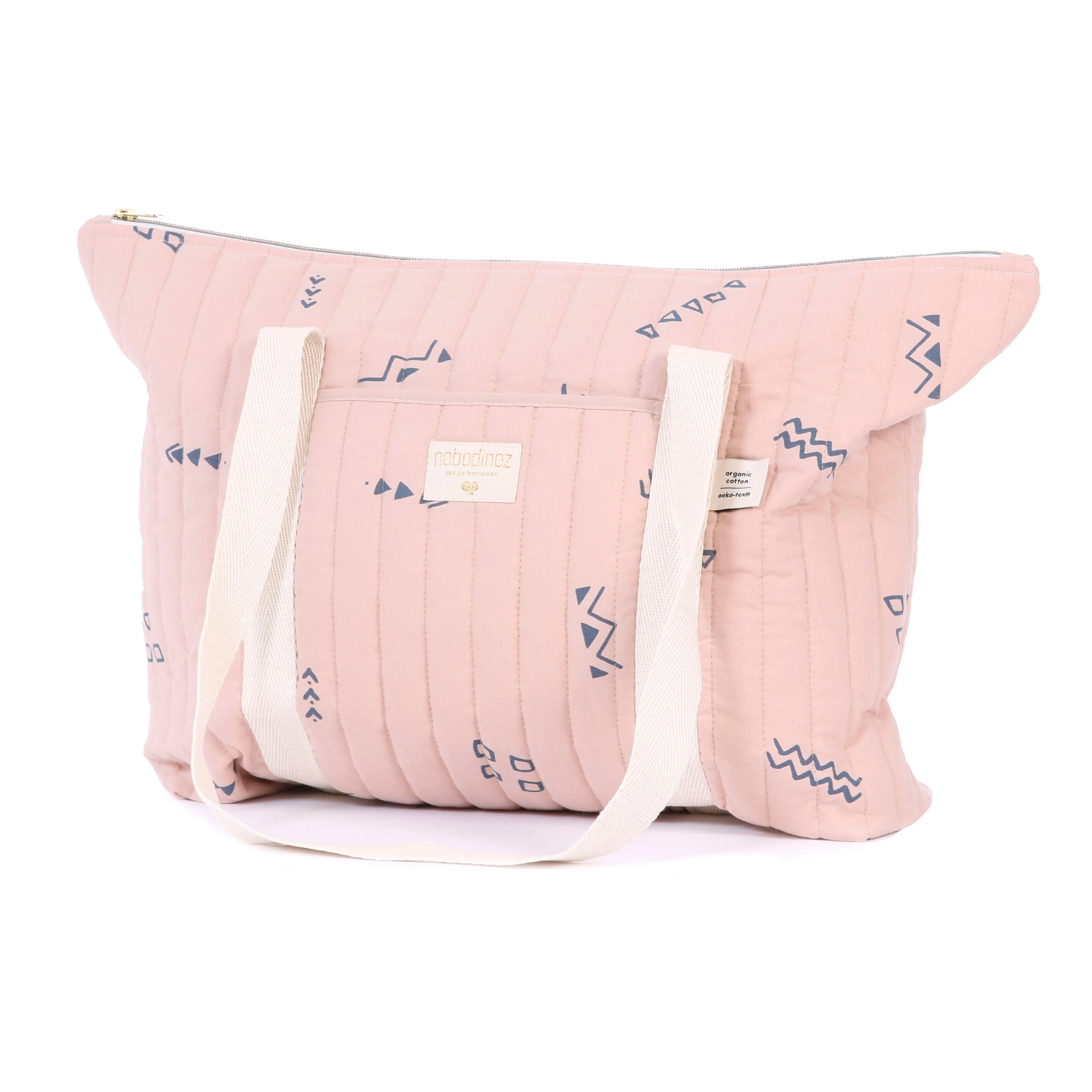 nobodinoz Paris Maternity Bag Blue Secrets/Misty Pink