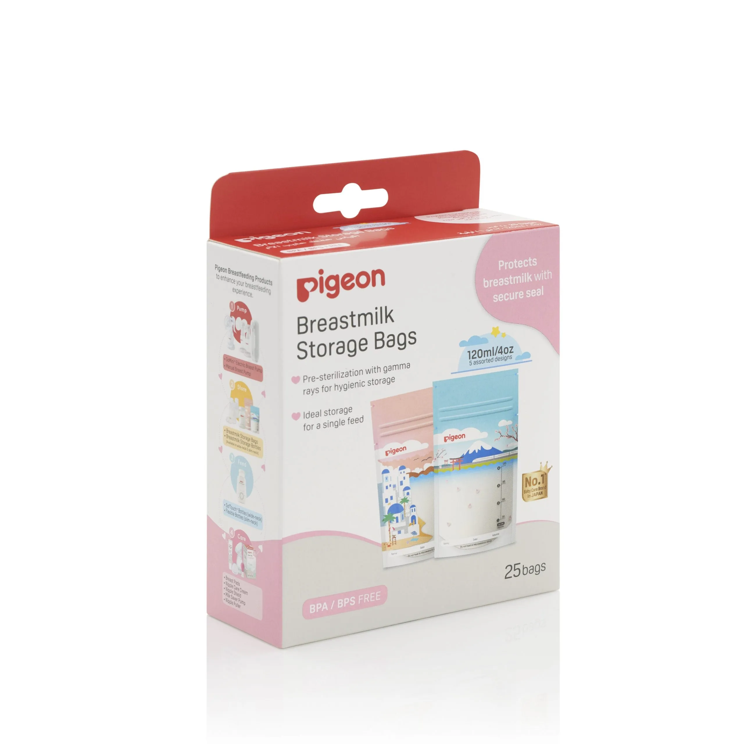 Pigeon Breast Milk Storage Bags 180ml Animals (25pcs)