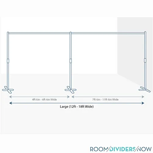 Room Dividers Now End2end Divider Stand Large 12ft to 18ft Wide Black