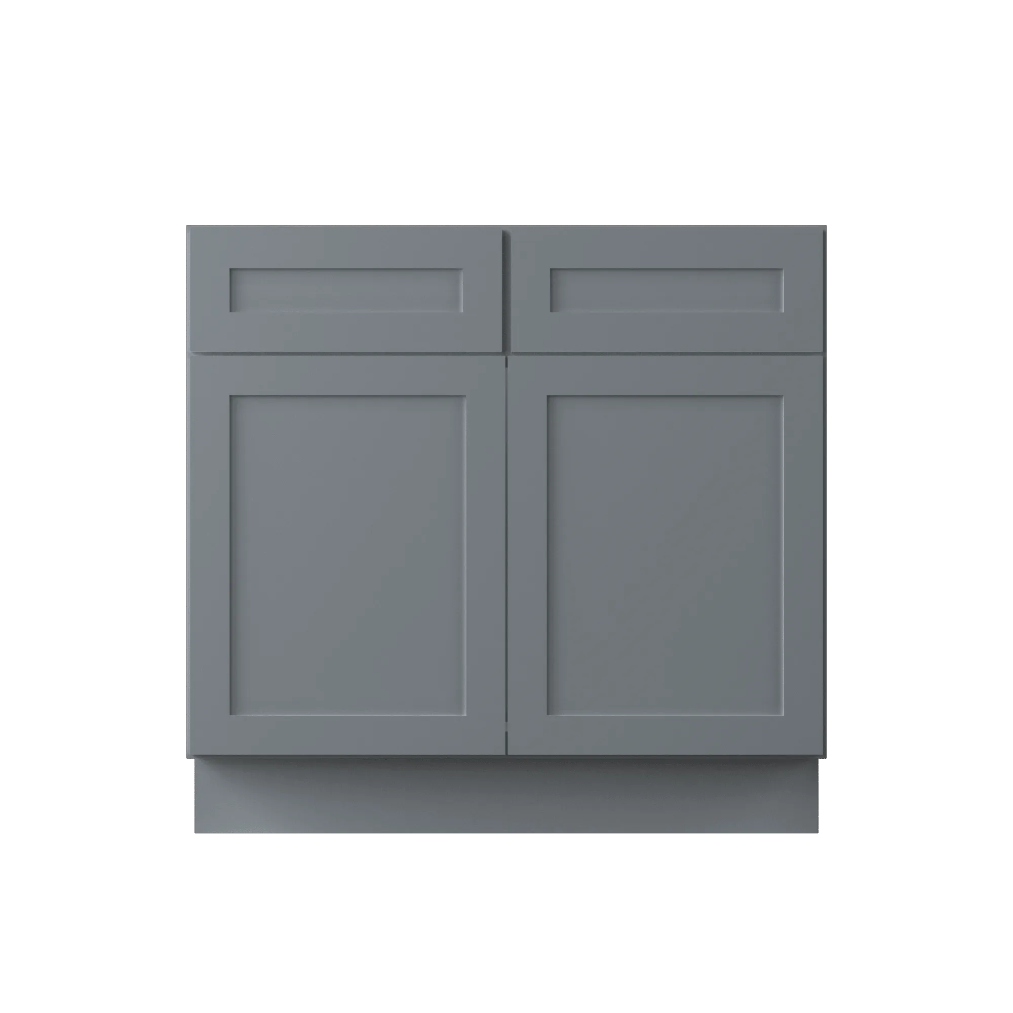 Sink Base Kitchen Cabinet SB36 Colonial Gray LessCare 36 in. width 34.5 in. height 24 in. depth