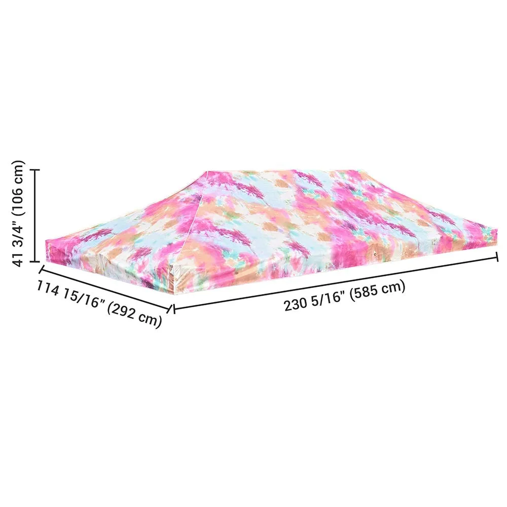 TheLAShop 10x20 Pop Up Canopy Replacement Tie-dyed Pink