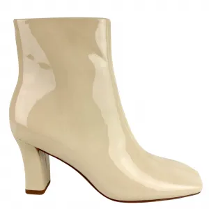 Vince. Charli Patent Leather Boots in Macadamia