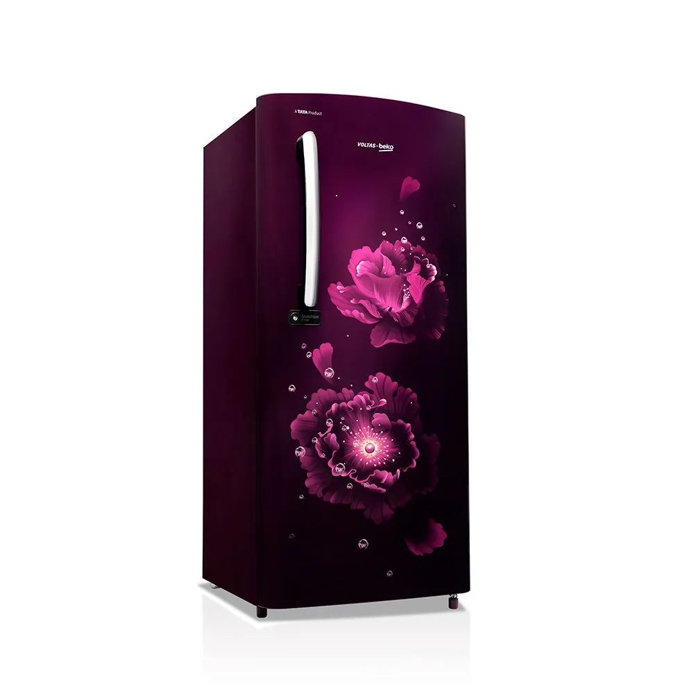 Voltas Beko RDC220A/W0FPET 185L 5 Star Direct Cool Refrigerator FAIRY FLOWER PURPLE