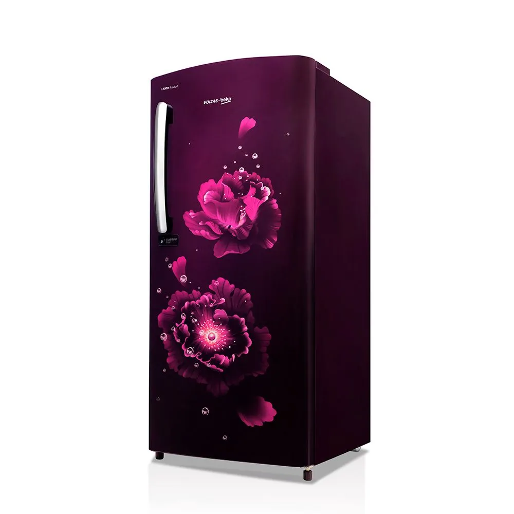 Voltas Beko RDC220A/W0FPET 185L 5 Star Direct Cool Refrigerator FAIRY FLOWER PURPLE